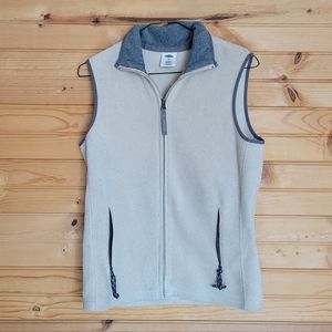 Old Navy Womens Cream Zipper Lightweight Vest, Size Medium
